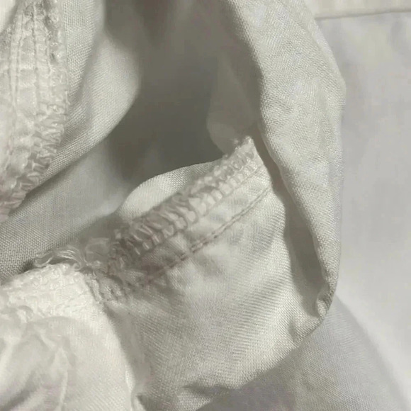 Cloth and Stone Anthropologie Lace Up White Short Sleeve Tunic Top - Picture 8 of 8